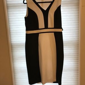 Ny&co black and white color block dress size xl